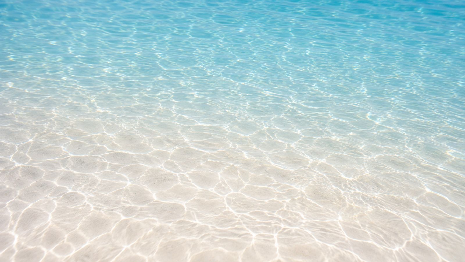 Clear shallow water over pale sand